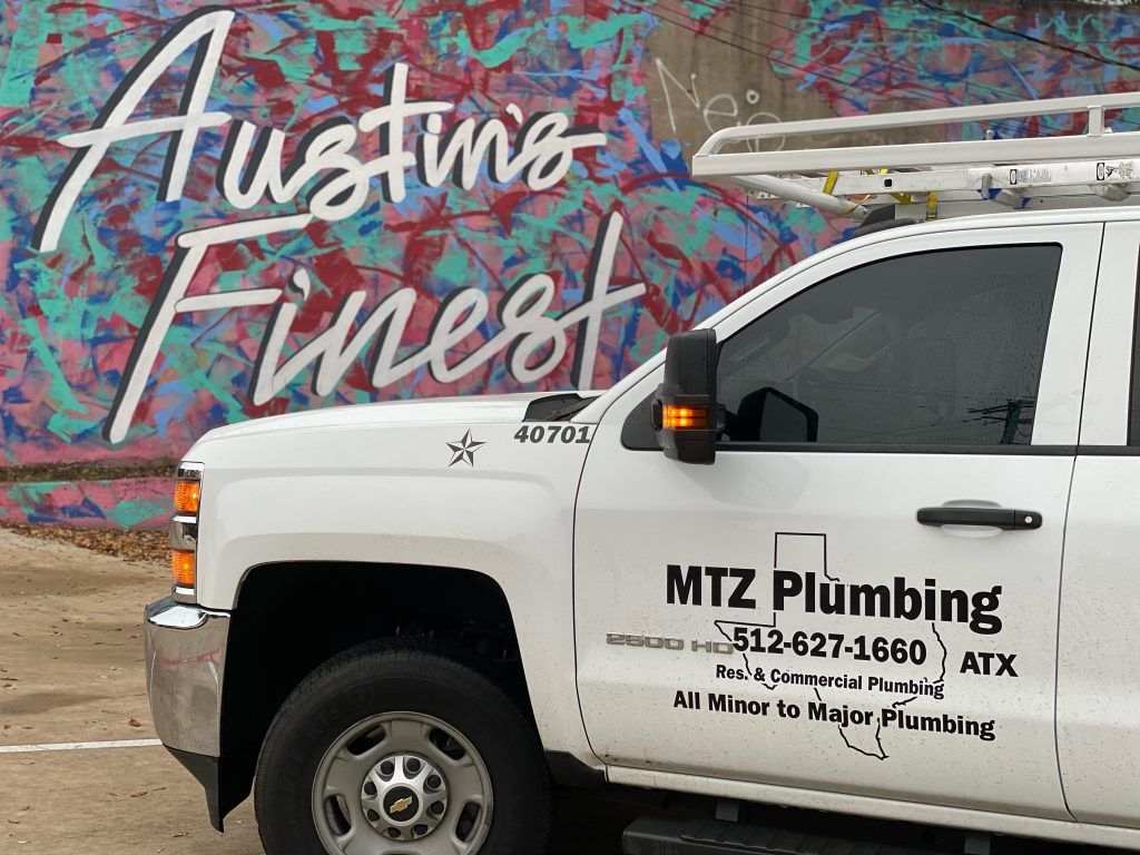 MTZ Plumbing service truck in Austin